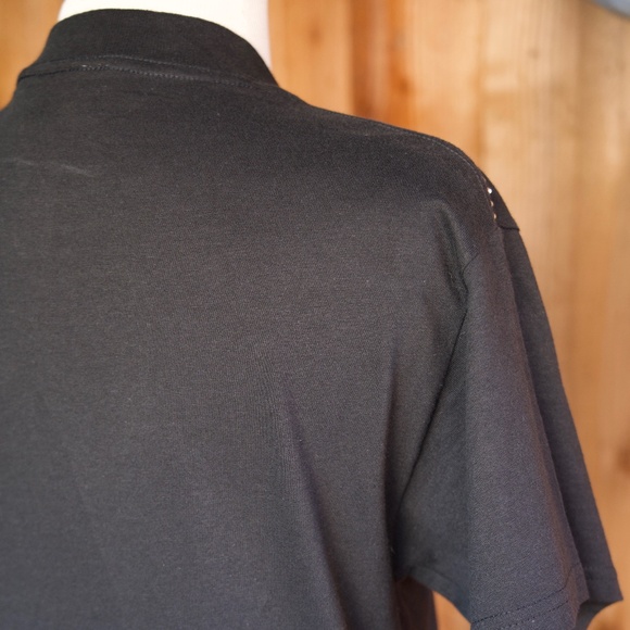 Vintage Christine Alexander 100% Cotton Jewel Studded Zipper Black Shirt Size S - Picture 14 of 17